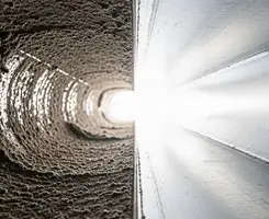 air duct cleaning services showing interior duct system inspection and cleaning in Denver, CO
