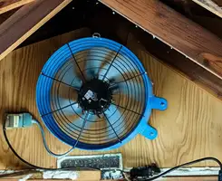 attic fan services with installed attic ventilation fan system in Denver, CO